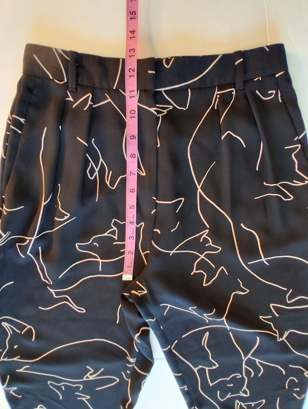Babaton Black Abstract Line Print Trousers - Picture 9 of 11